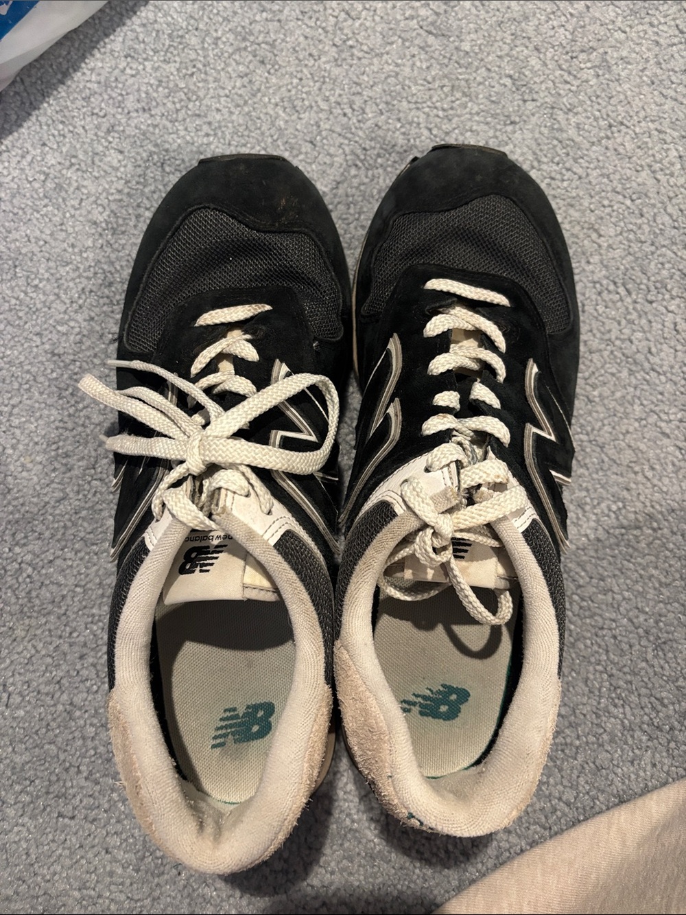 New Balance Black and White Retro Runner Sneakers